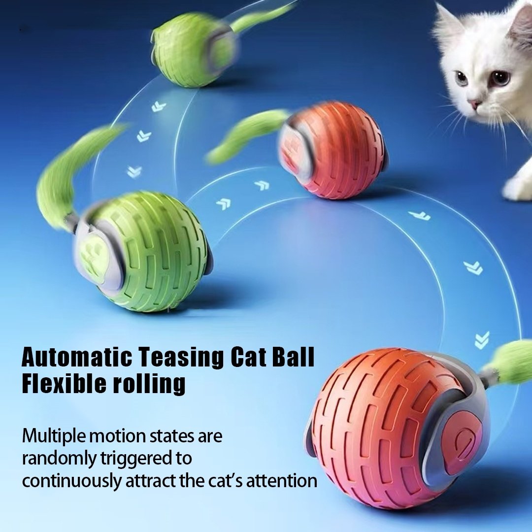 USB Rechargeable Interactive Rolling Ball – Smart Automatic Cat Toy for Kittens & Adult Cats - Image 9